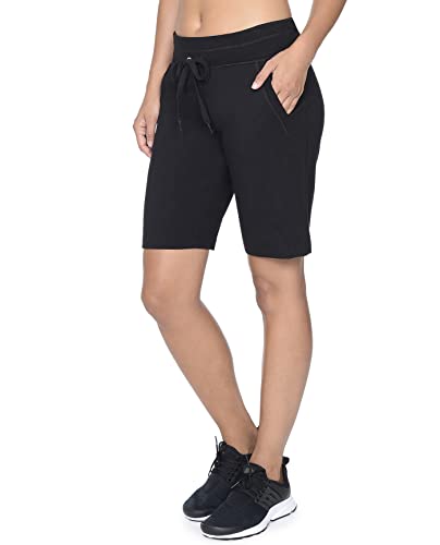 Danskin Women's Essentials Bermuda Short, Black, X-Small