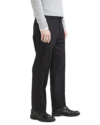 Dockers Men's Classic Fit Signature Iron Free Khaki with Stain Defender Pants (Regular and Big & Tall), Beautiful Black, 44