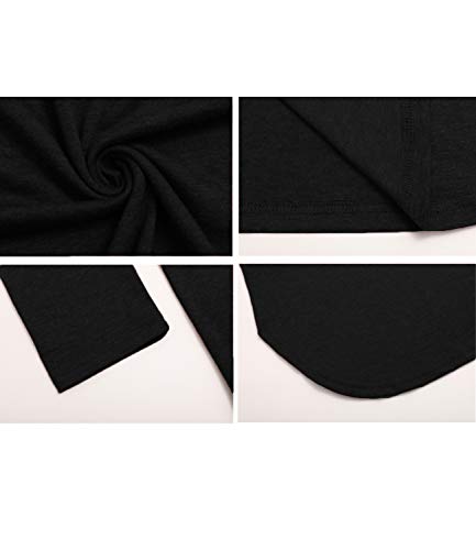 Newchoice Tunic Tops for Leggings for Tall Women Basic Tees Long Sleeve Tshirts (M,White)