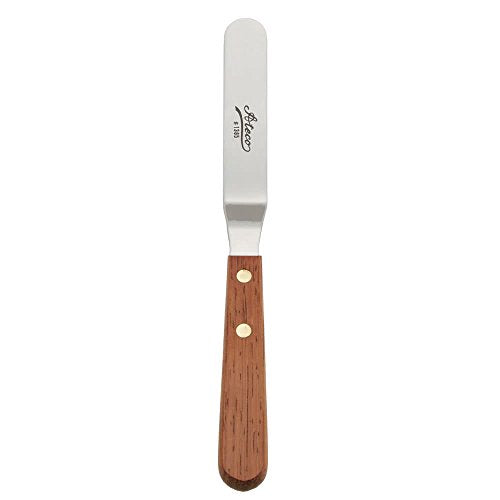 Ateco 1385 Offset Spatula with 4.5-Inch Stainless Steel Blade, Wood Handle, 4.5 Inch, natural (Pack of 2)