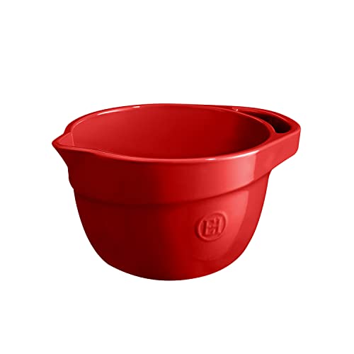 Emile Henry 2.6 Quart Small Mixing Bowl, Burgundy