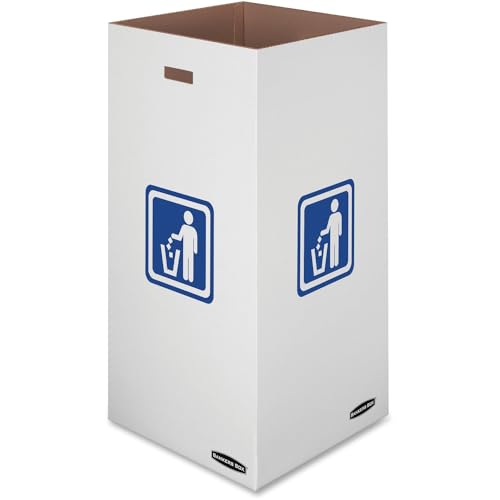 Bankers Box 10 Pack 50 Gallon Corrugated Cardboard Trash and Recycling Containers