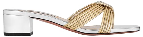 Aquazzura Film Sandal 35, Platino/silver, 9