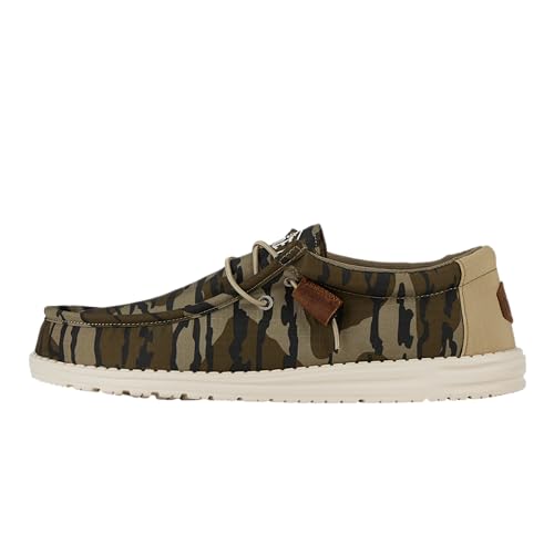 HEYDUDE Men's Wally Wl Funk Multiple Colors | Mens Shoes | Men's Lace Up Loafers | Comfortable & Light-Weight Camo
