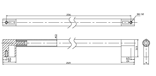 Richelieu Hardware BP527256195 Avellino Collection 10 1/8-inch (256 mm) Center-to-Center Brushed Nickel Modern Cabinet and Drawer Pull Handle for Kitchen, Bathroom, and Furniture