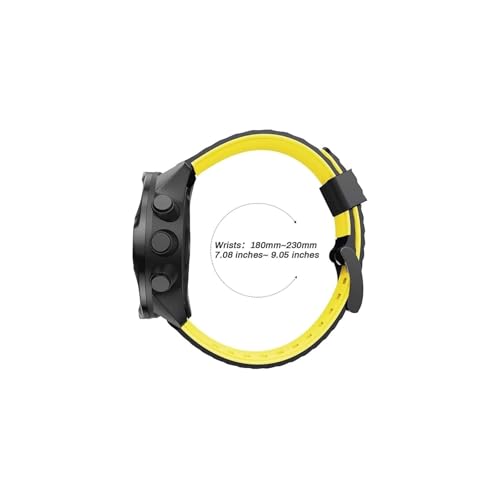Yenle Watch band Fit for Suunto 7/Suunto 9/9 Baro/9 Spartan/9 GPS Soft Silicone Sports Watchband Replacement Band(Orange)