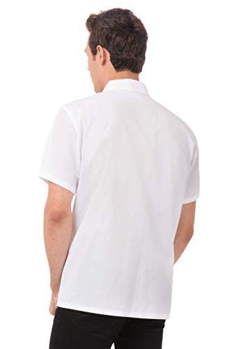 Chef Works Men's Utility Cook Shirt, White, X-Small