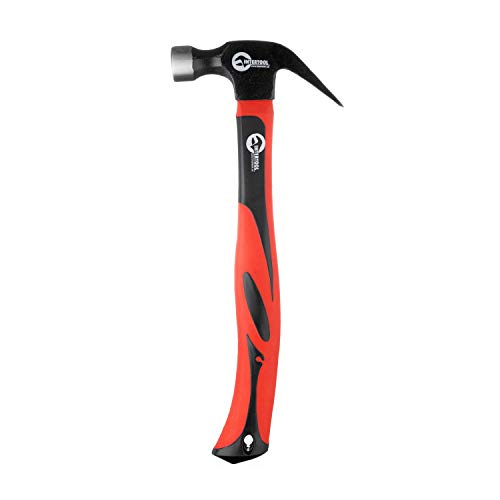 INTERTOOL Claw Hammer, 16 oz. Fiberglass Shock Absorbing Handle, 1 lb., Framing, Nails, Carpentry, General Purpose HT-0223