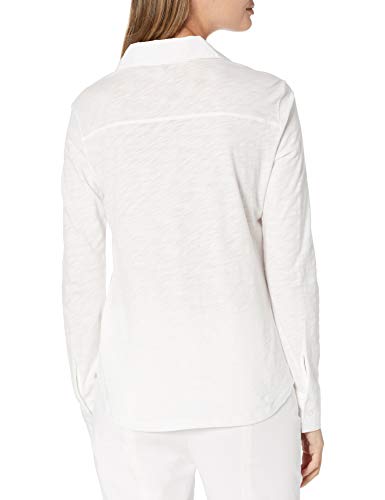 Theory womens Blouse Shirt, White, Large US