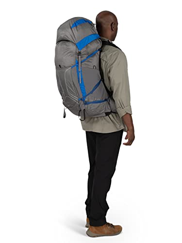 Osprey Exos Pro 55L Men's Backpacking Backpack, Dale Grey/Agam Blue, S/M