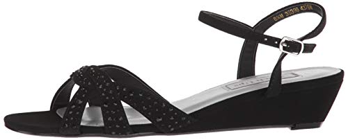 Touch Ups Women's Lena Wedge Sandal, Black, 8.5