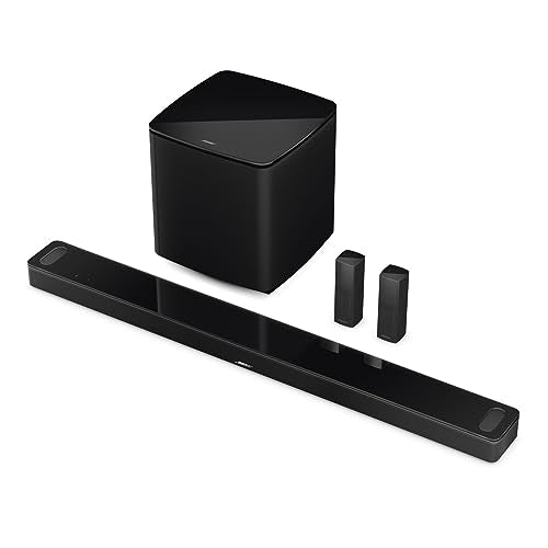 Bose Smart Ultra Soundbar, Surround Sound System for TV, Dolby Atmos Soundbar for TV Plus Alexa and Google Voice Control, Black