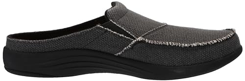 REVITALIGN Men's Siesta Canvas Mule, Black, 7