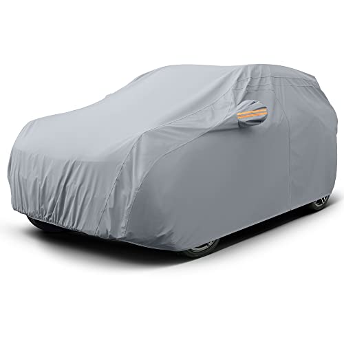 GXT All Weatherproof SUV Car Cover for Outdoor Automobiles, Heavy Duty TPE Fabric Full Protection for Rain Dirty Snow UV and Wind, Universal Fit for Compact or Full-Size SUV up to 190 inch