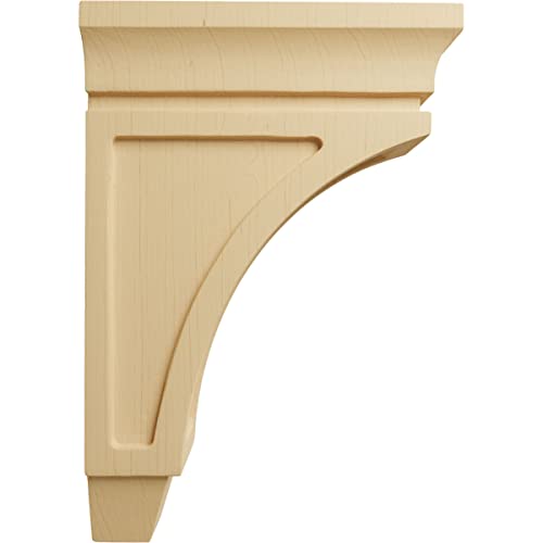 Ekena Millwork CORW03X06X08LURO Mini Lucan Wood Corbels, 2 3/4"W x 5 1/2"D x 8"H, Red Oak