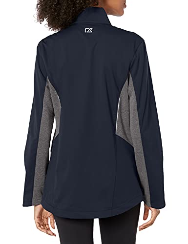 Cutter & Buck Women's Long Sleeve Full Zip Lightweight Navigate Softshell Jacket, Affinity, XS
