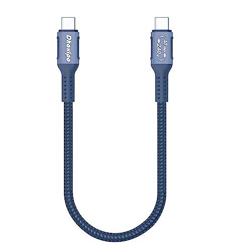 USB 4 for Thunderbolt 4 Cable 0.3m/1FT, 40 Gbps Data transfer with 240W and 4K@144Hz 5K@ 60Hz or 8K@30Hz,Compatible with Thunderbolt 4/3 Cable and USB C,fit for Laptop,Docking,Monitor and more