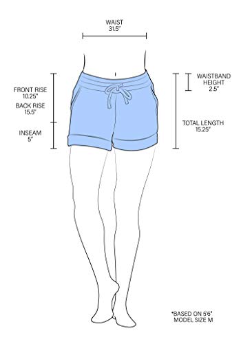 90 Degree By Reflex Womens Soft Sweat Shorts High Waisted Drawstring Lounge Shorts with Pockets - Heather Grey - XS