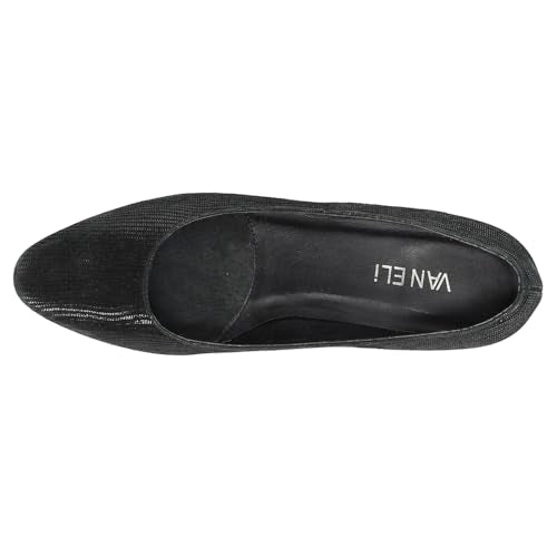 VANELi Womens Astyr Pointed Toe Block Pumps Dress Casual Low Heel 1-2" - Black - Size 7.5 W