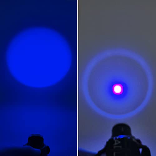XYSRZ Blue Light Headlamp 3 Modes Zoomable Blue Headlamp for Hunting Fishing