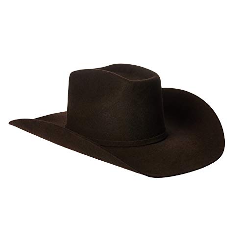 ARIAT Added Money 2X Wool Cowboy Hat, Chocolate, 6-3/4