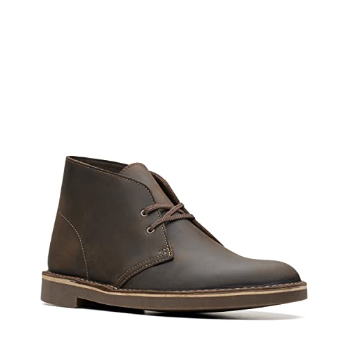 Clarks mens Bushacre 2 Chukka Boot, Taupe Distressed Suede, 9.5 US