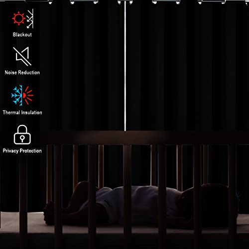 Diraysid Royal Blue Grommet Blackout Curtains for Bedroom Thermal Insulated Room Darkening Curtains Drapes, 38 x 63 inch, 2 Panels