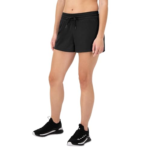 Champion Mesh, Lightweight Gym, Mid-Rise Workout Shorts for Women, 2.5", Black, X-Small