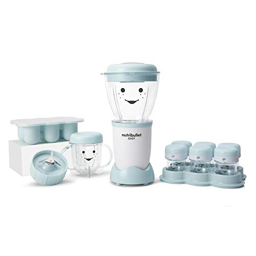 NutriBullet NBY-50100 Baby Complete Food-Making System, 32-Oz, White, Blue, Clear