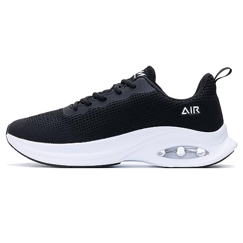 Autper Mens Air Running Shoes Lightweight Athletic Tennis Sports Gym Jogging Walking Sneakers Whitegrey US 7