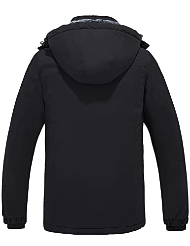 wantdo Women's Waterproof Ski Jacket Fleece Winter Coat Rose Red XL