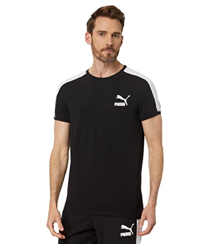 PUMA Men's T7 Iconic Tee, Black, Small