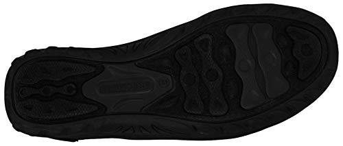 Skechers Women's Reggae Fest Willows Flat, Black/Black Mesh, 9 M US