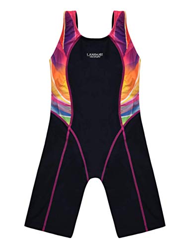 Cadocado Little Girls Athletic One Piece Swimsuit Girls Training Competition Swimsuits Surfing Swimsuit for Girls (2-4 Years) Multicolor