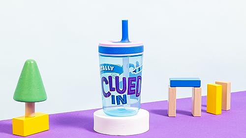 Zak Designs 15oz Blue's Clues Kelso Tumbler Set, Leak-Proof Screw-On Lid with Straw Made of Durable Plastic and Silicone, Perfect Bundle for Kids, 1 Count (Pack of 1)