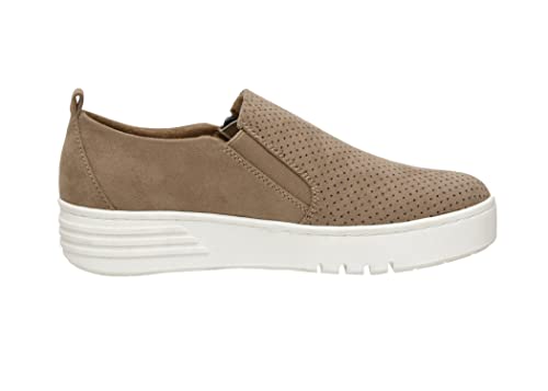 CUSHIONAIRE Women's Nissa Casual Zipper Slip On with +Memory Foam & Wide Widths Available, Taupe 6