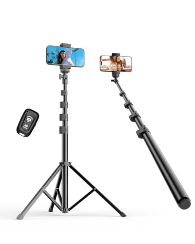 EMART 62’’ Tripod for iphone, Adjustable Cell Phone Travel Tripod Stand with Remote for Video Recording, Smartphone Selfie Stand for Camera Ring Light Filming