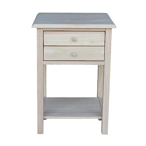 IC International Concepts Farmhouse Bench Solid Parawood Entryway Dining Bedroom Furniture, 14.4"W x 47"D x 18.7"H, Paint or Stain in Any Color, Unfinished