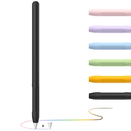 YINVA Case for Apple Pencil Grip for Apple Pencil Accessories Holder for Apple Pencil 1st Generation Cover Sleeve for Apple Pencil with Protective Nib Cover for iPad Pencil(Black)