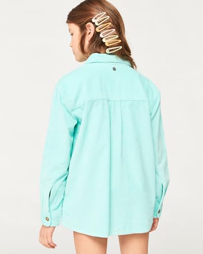 Roxy Girls' Let You Know Oversized Corduroy Top, Aruba Blue