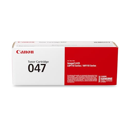 Canon Genuine 047 Black Toner Cartridge Compatible with LBP113w, MF113w