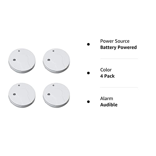 Kidde Smoke Detector Alarm | Battery Operated | Model # i9050 Pack of 4