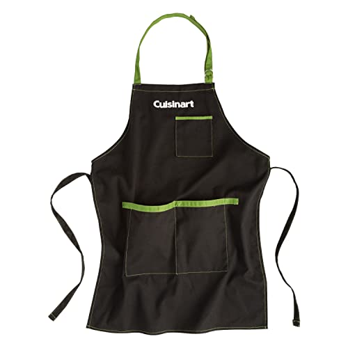 Cuisinart CFA-156 BBQ Apron and Magnetic Towel Set, Adjustable Grill Apron with Large Front Pockets