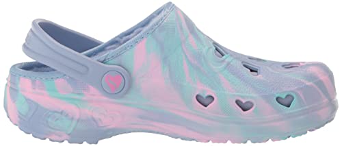 Skechers Kids Girls Foamies Sweetheart-Super Snuggly Slipper Sneaker, Blue/Multi, 3 Little Kid