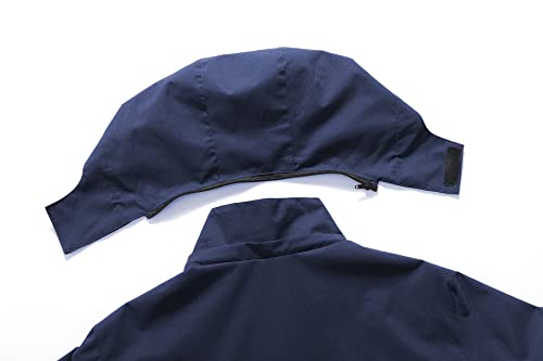 MOERDENG Men's Waterproof Rain Jacket Outdoor Lightweight Raincoat for Hiking Travel