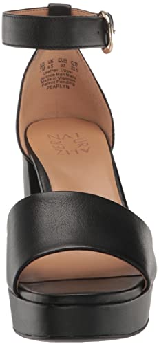 Naturalizer Women's Pearlyn Platform Sandal Black Leather 8.5 M