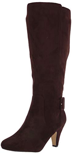 Bella Vita womens Troy Ii Plus Dress Wide Calf Knee High Boot, Black Super Suede, 7.5 Wide US