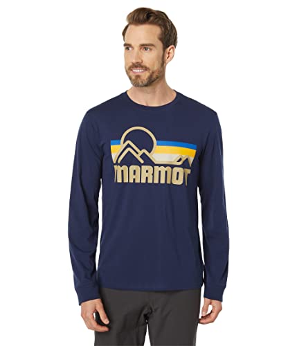 MARMOT Men's Coastal Long Sleeve T-Shirt, Arctic Navy, Small