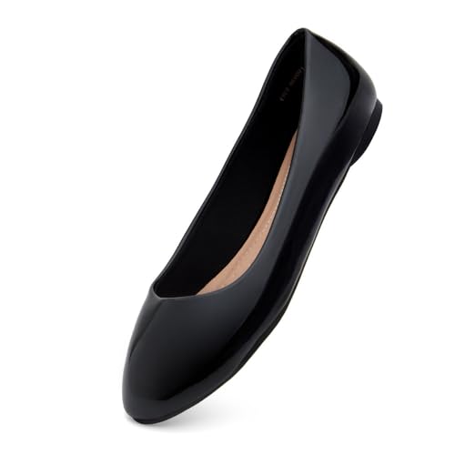 Herstyle Ever Memory Women's Ballet Flats Dressy Flat Shoes Almond Toe Ballerina Comfortable Slip-On Casual Flats for Daily Wear Work Office and Party, 3019White, Size 11.0