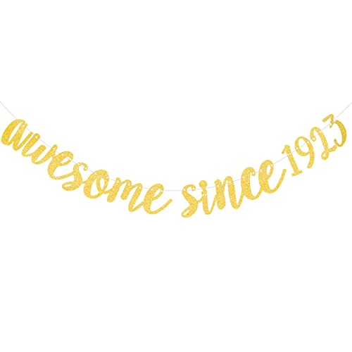 Awesome Since 1994 Banner Pre-strung Happy 30th Birthday Banner Gold Glittery 30 Thirty Years Old Birthday Party Decorations for Men Women